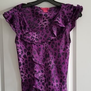 Stylish and sexy purple animal print top